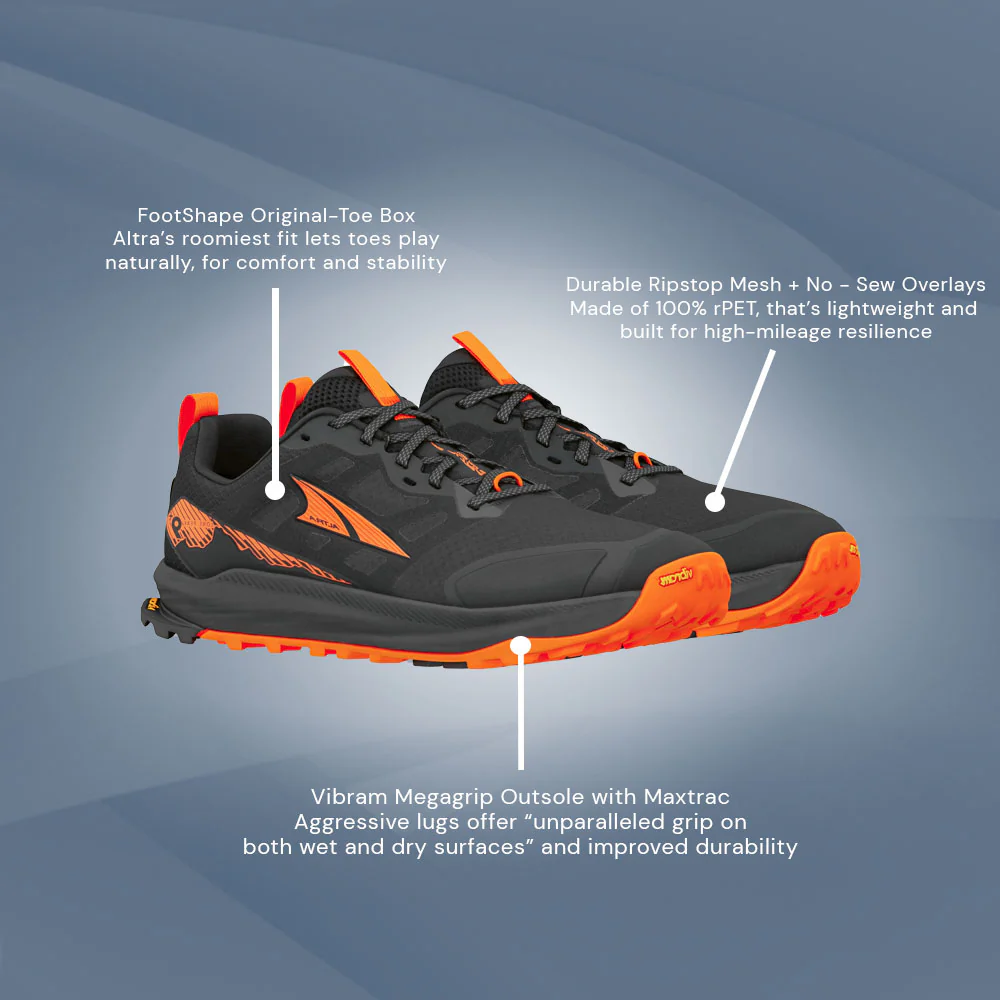 Altra - Lone Peak 9+ Black/Orange - Mens - Image 6