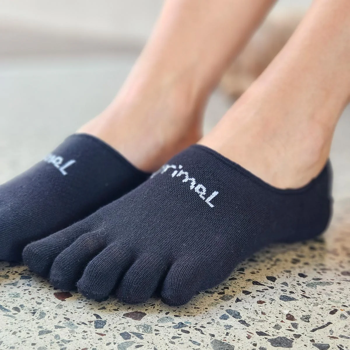 Bprimal Everyday Five-Toe Socks - Hidden - Thin Weight - Black - Image 2