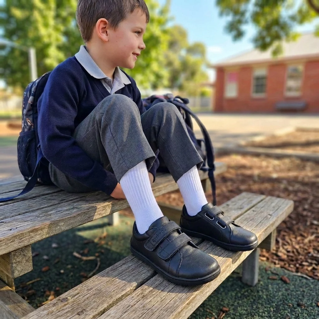 Bprimal Kids - Classic 2.0 - Blackout (Leather) School Shoes - Image 4
