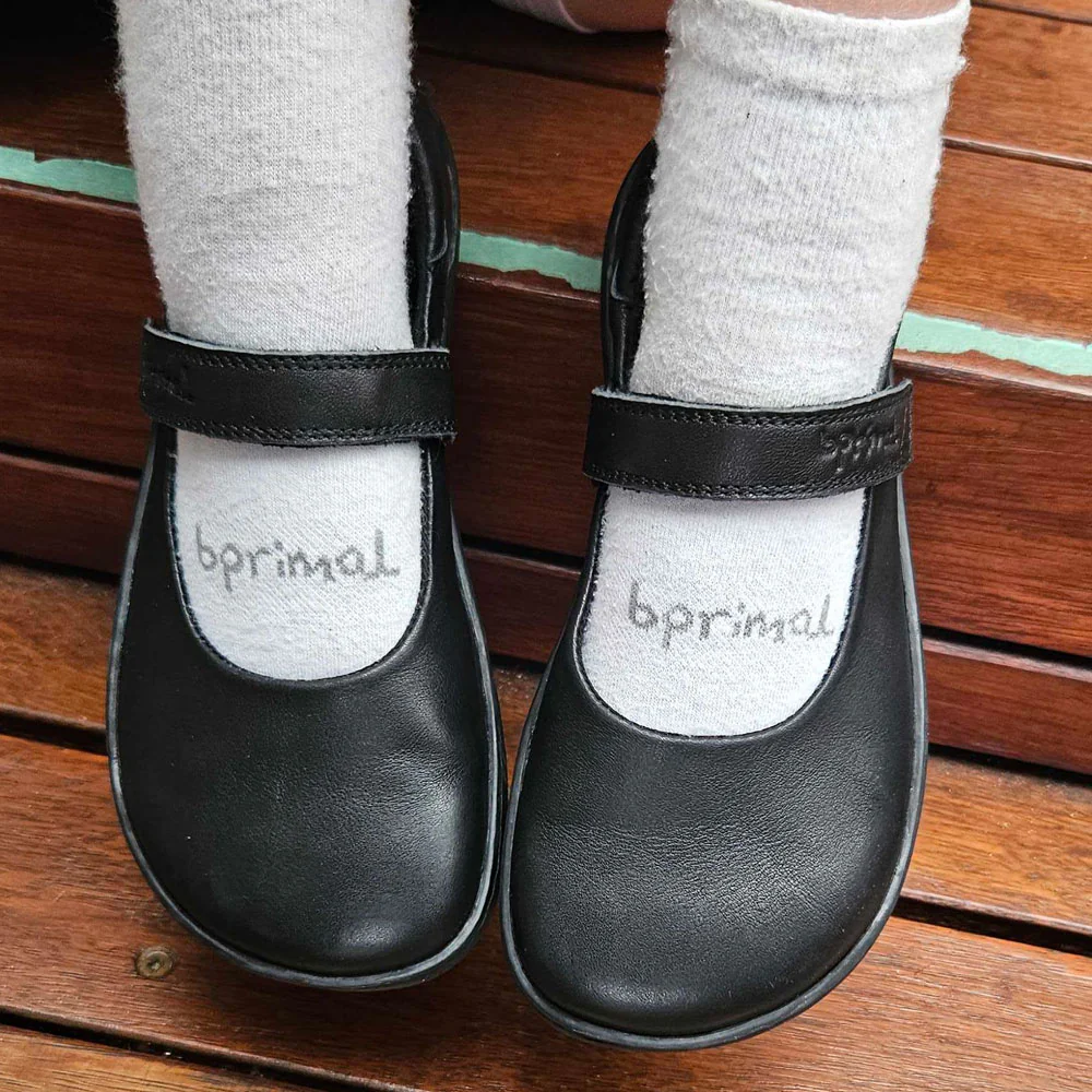 Bprimal Kids - MJ 2.0 - Black (Leather) School Shoes - Image 4