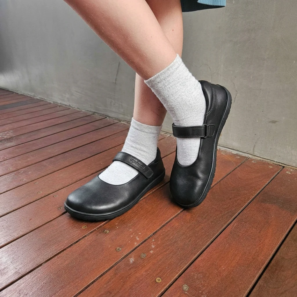 Bprimal Kids - MJ 2.0 - Black (Leather) School Shoes - Image 6