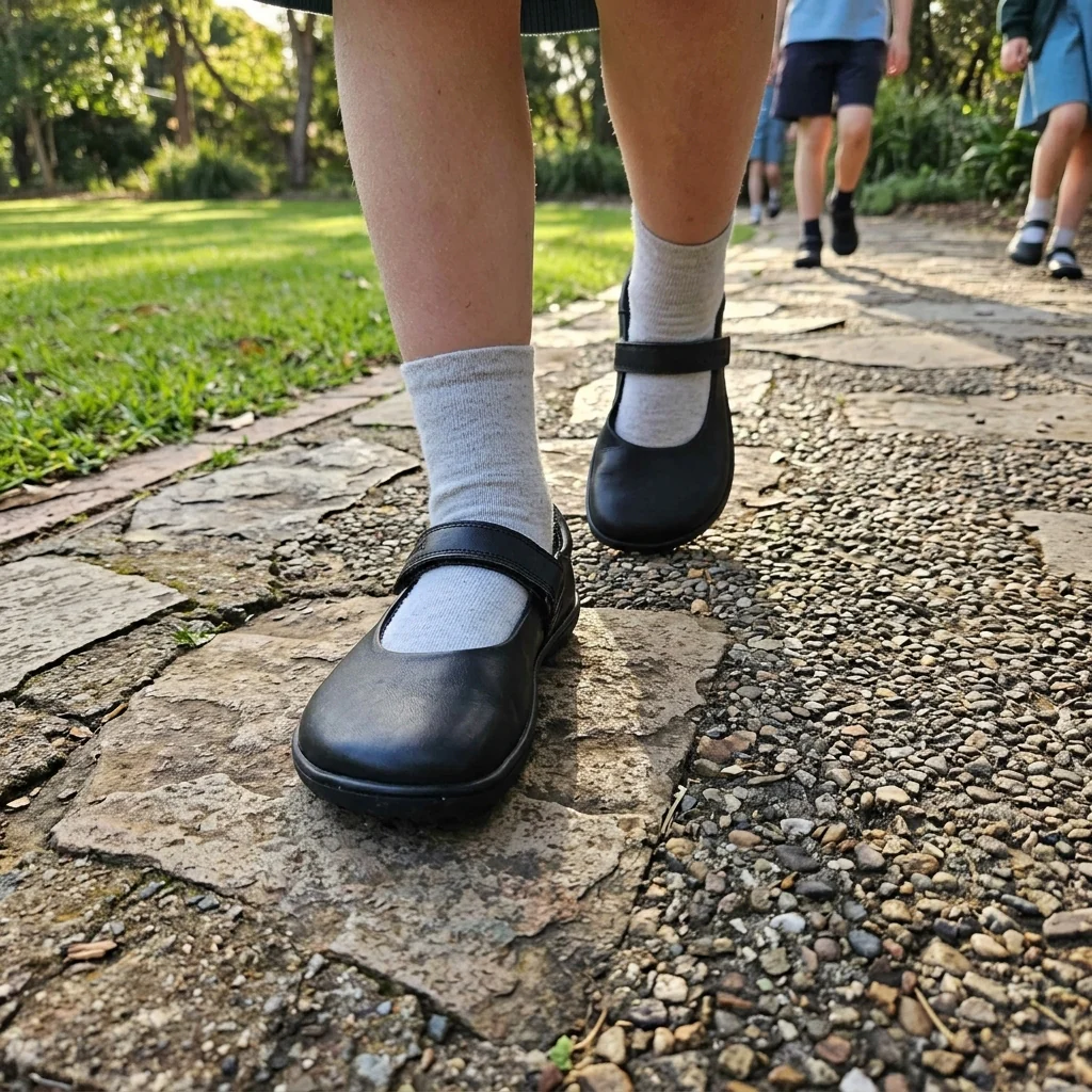 Bprimal Kids - MJ 2.0 - Black (Leather) School Shoes - Image 8