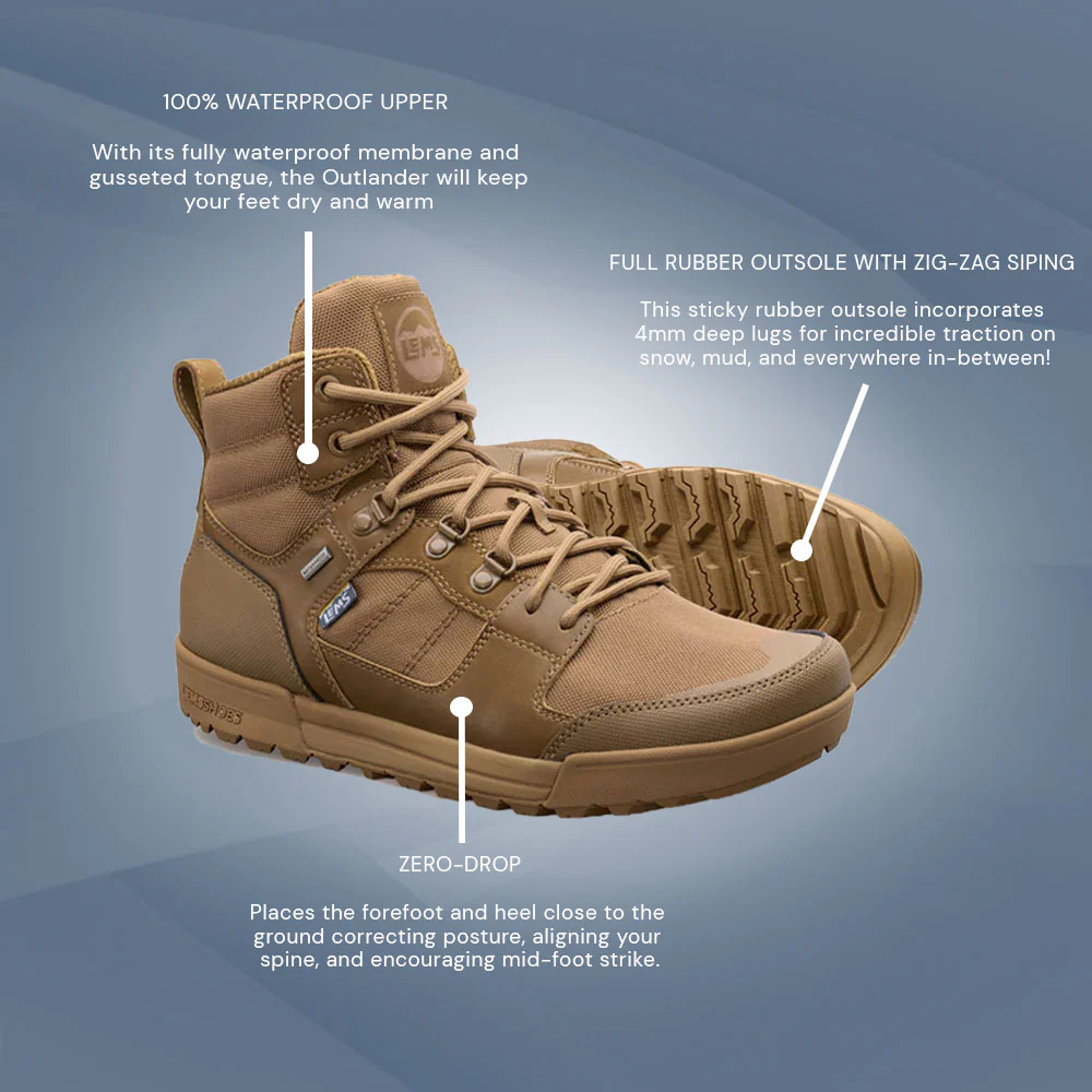 Lems - Outlander Waterproof - Coyote (Unisex) - Image 6