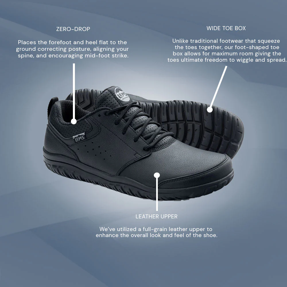 Lems - Primal Zen Leather - Black (Unisex) - Image 6