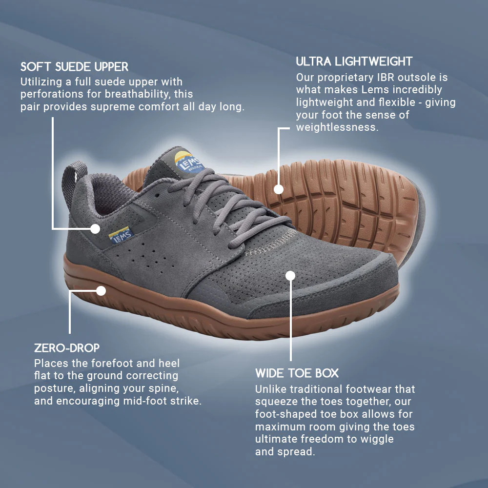 Lems - Primal Zen Suede - Graphite (Unisex) - Image 6