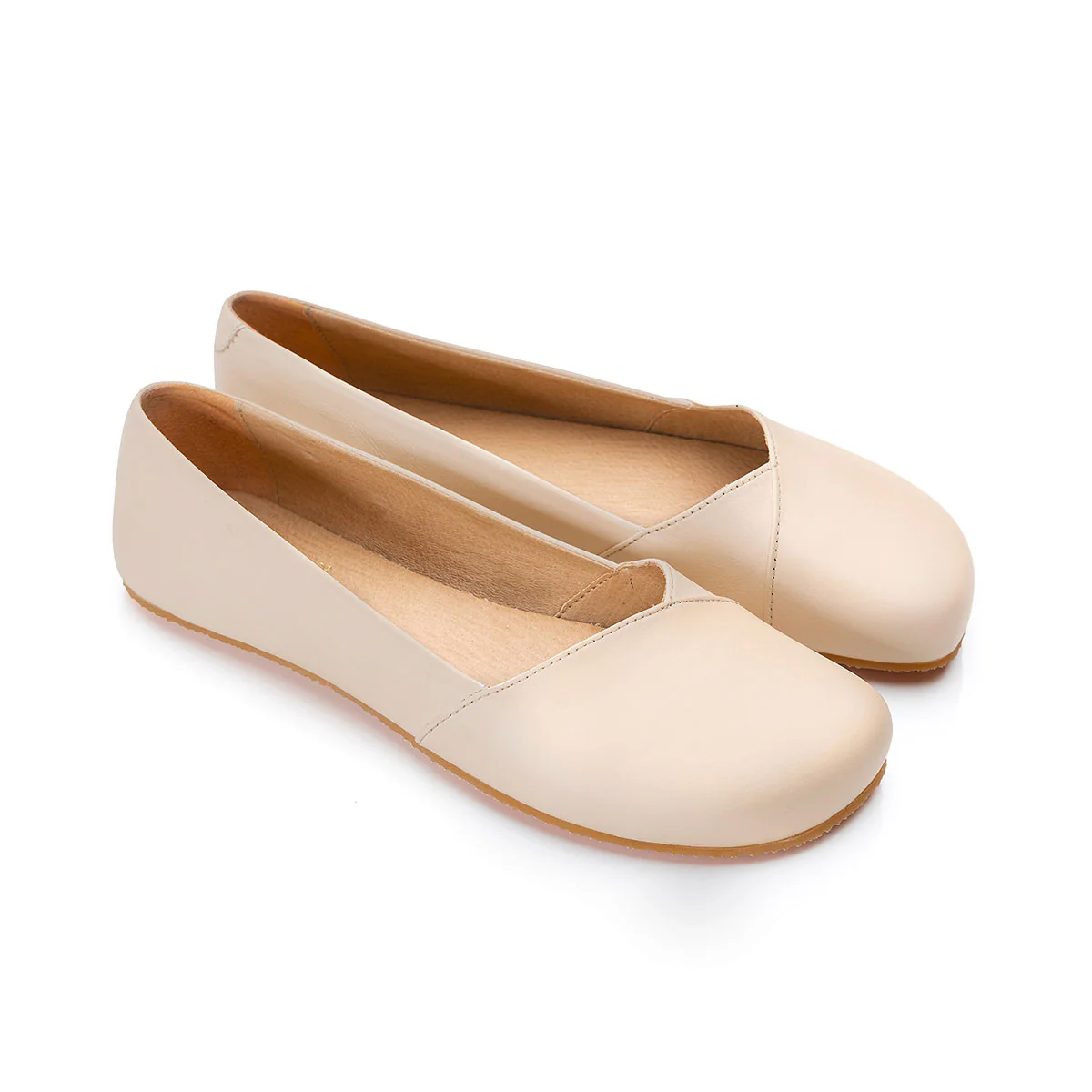 Shapen - PEONY WIDE Barefoot Ballerinas - Beige (Womens)
