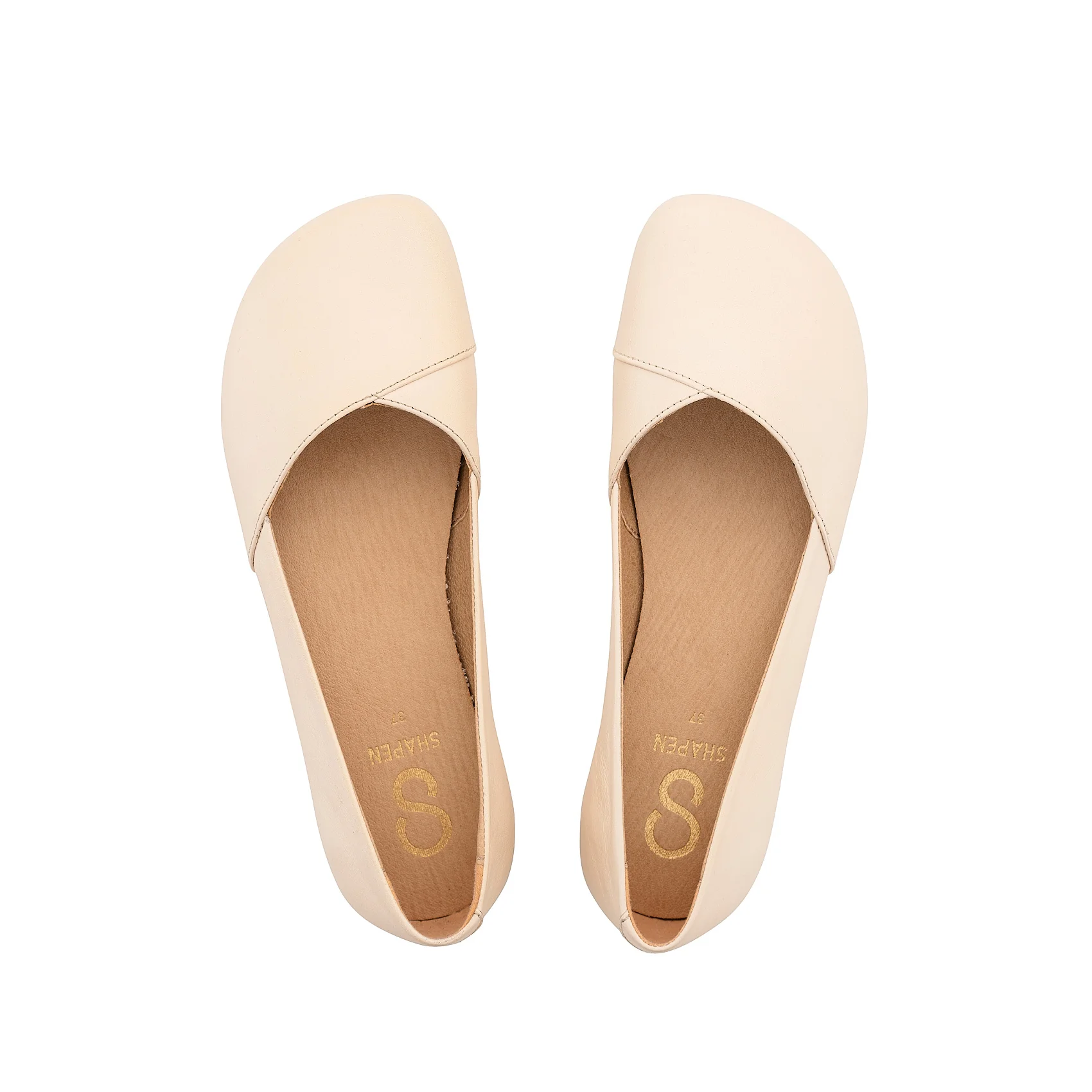 Shapen - PEONY WIDE Barefoot Ballerinas - Beige (Womens) - Image 5