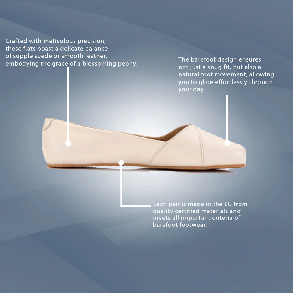 Shapen - PEONY WIDE Barefoot Ballerinas - Beige (Womens) - Image 6