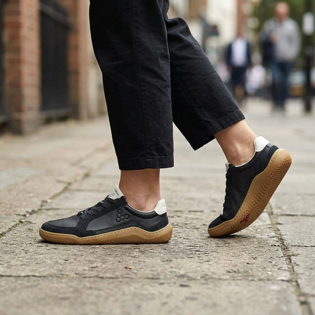 Vivobarefoot Gobi III Sneaker Leather (Womens) - Obsidian - Image 7