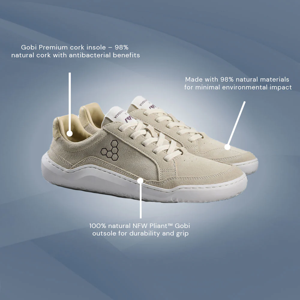 Vivobarefoot Gobi II Sneaker Premium Leather (Mens) - Sand-Fig - Image 6