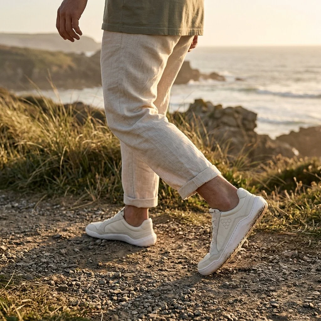 Vivobarefoot Gobi III Sneaker Leather (Mens) - Limestone - Image 10