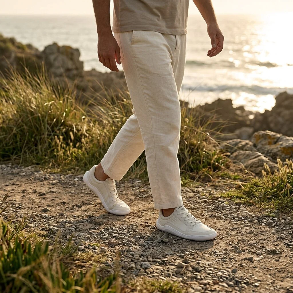 Vivobarefoot Gobi III Sneaker Leather (Mens) - Limestone - Image 11