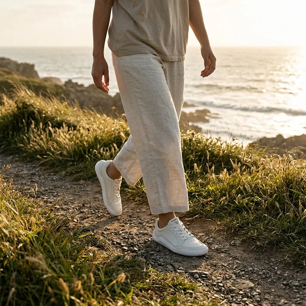 Vivobarefoot Gobi III Sneaker Leather (Mens) - Limestone - Image 14