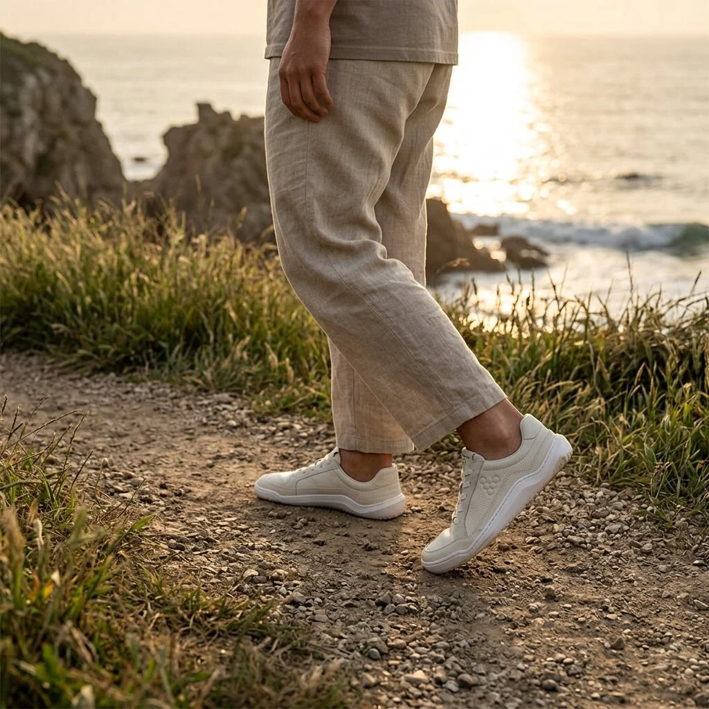 Vivobarefoot Gobi III Sneaker Leather (Mens) - Limestone - Image 7