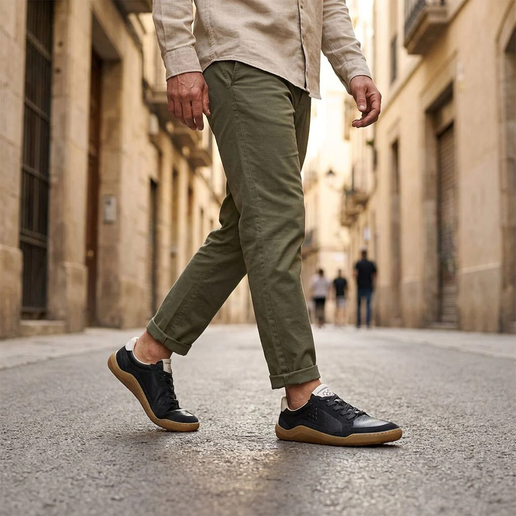 Vivobarefoot Gobi III Sneaker Leather (Mens) - Obsidian - Image 3