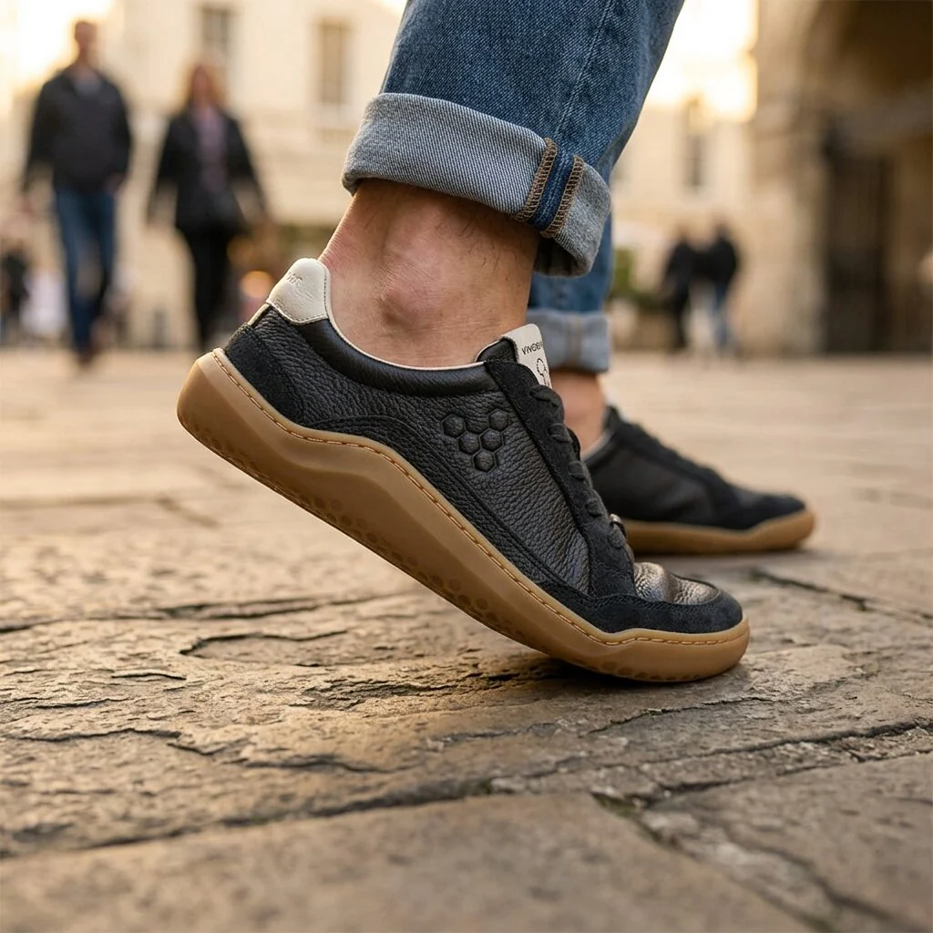 Vivobarefoot Gobi III Sneaker Leather (Mens) - Obsidian - Image 7