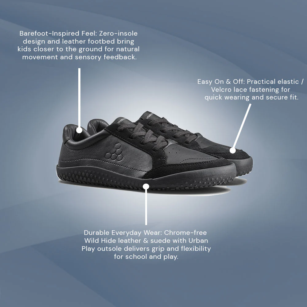 Vivobarefoot - Gobi Sneaker School Juniors - Obsidian - Image 6