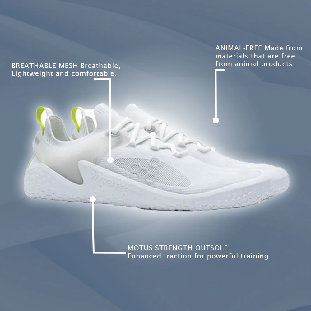 Vivobarefoot Motus Strength (Womens) - Bright White/Grey - Image 6