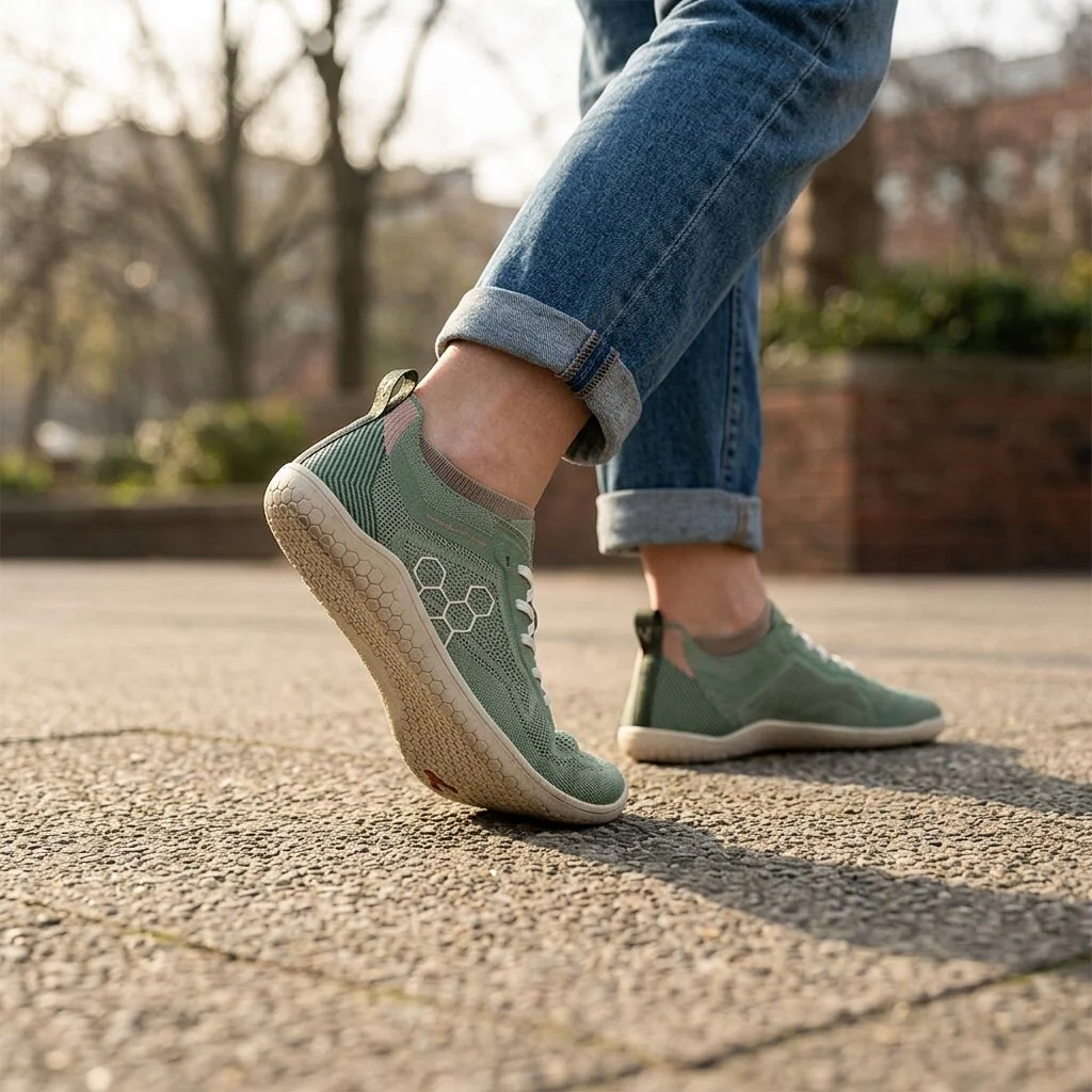 Vivobarefoot Primus Lite Knit Natural - Dusty Green (Womens) - Image 3