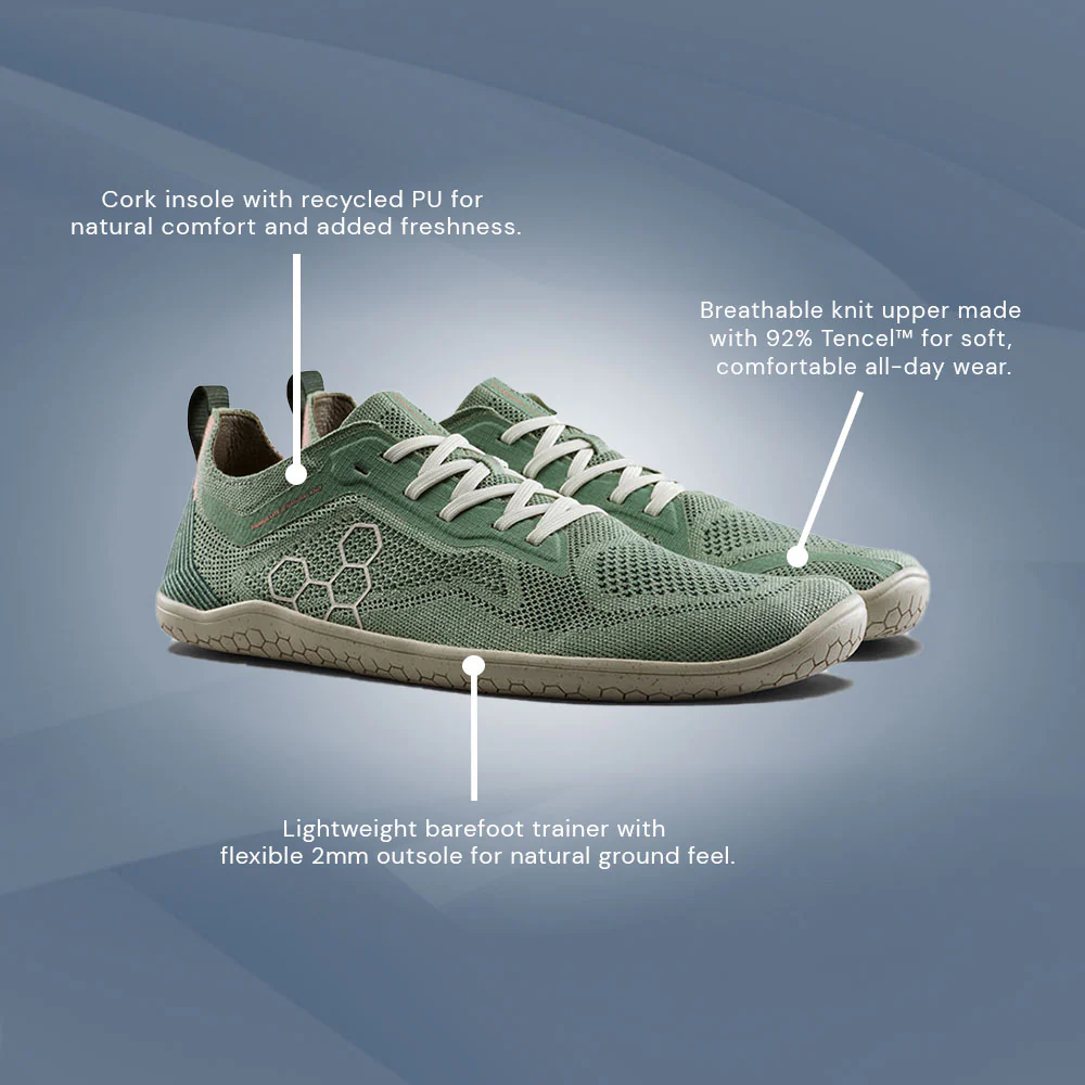 Vivobarefoot Primus Lite Knit Natural - Dusty Green (Womens) - Image 6