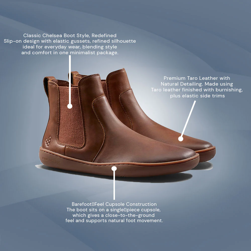Vivobarefoot - Sensus Chelsea - Dark Tan (Womens) - Image 6