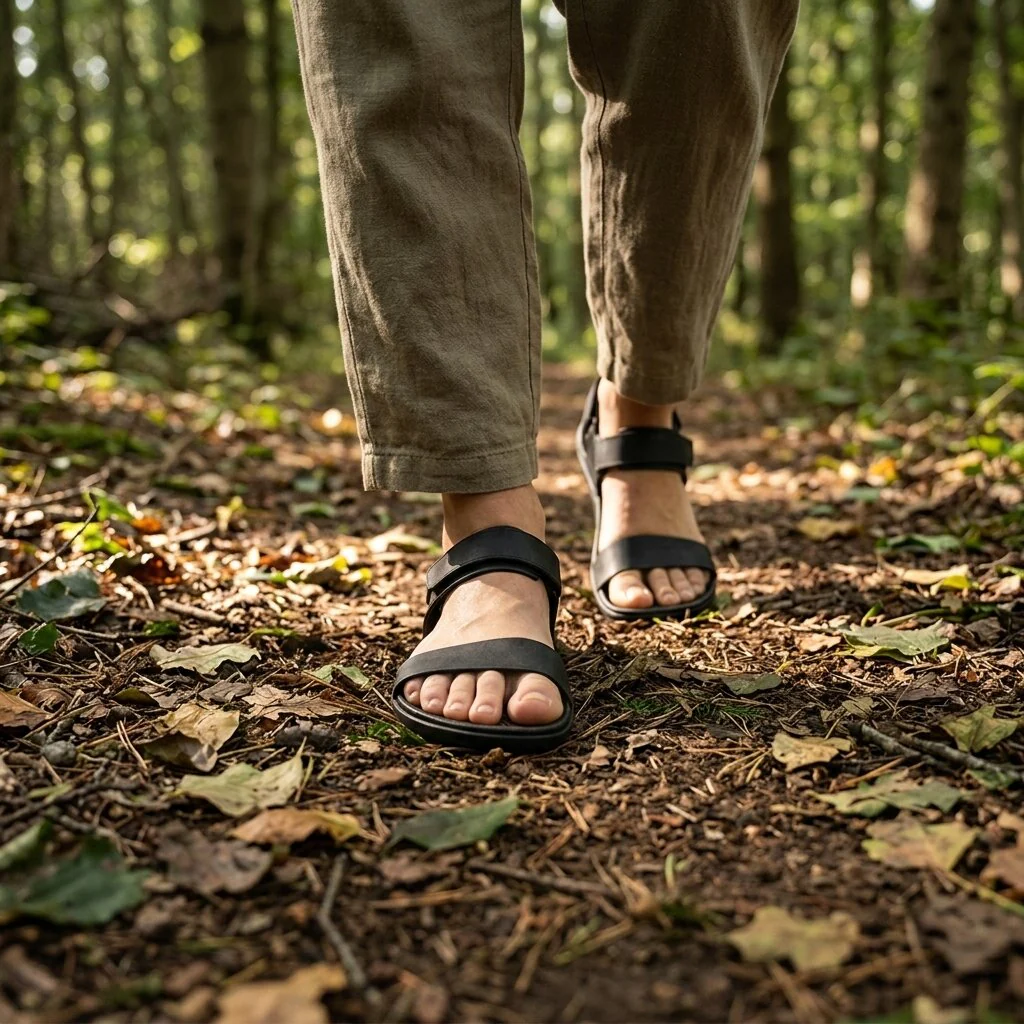 Vivobarefoot Sensus Yin Sandal (Womens) - Obsidian - Image 10