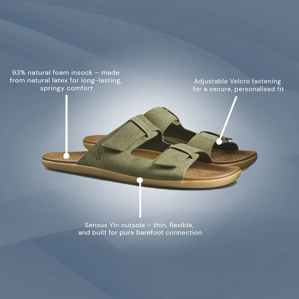Vivobarefoot - Sensus Yin Slide (Mens) - Dark Olive - Image 6