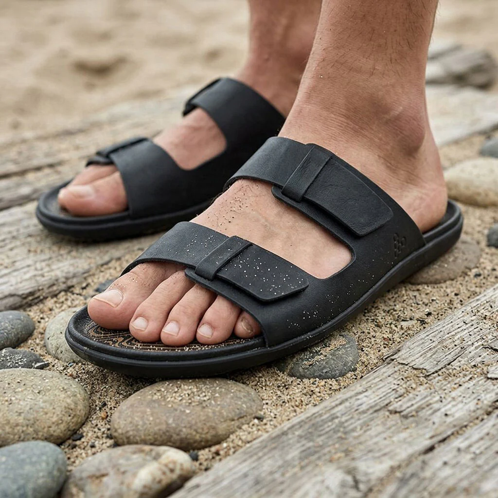 Vivobarefoot - Sensus Yin Slide (Mens) - Obsidian - Image 2