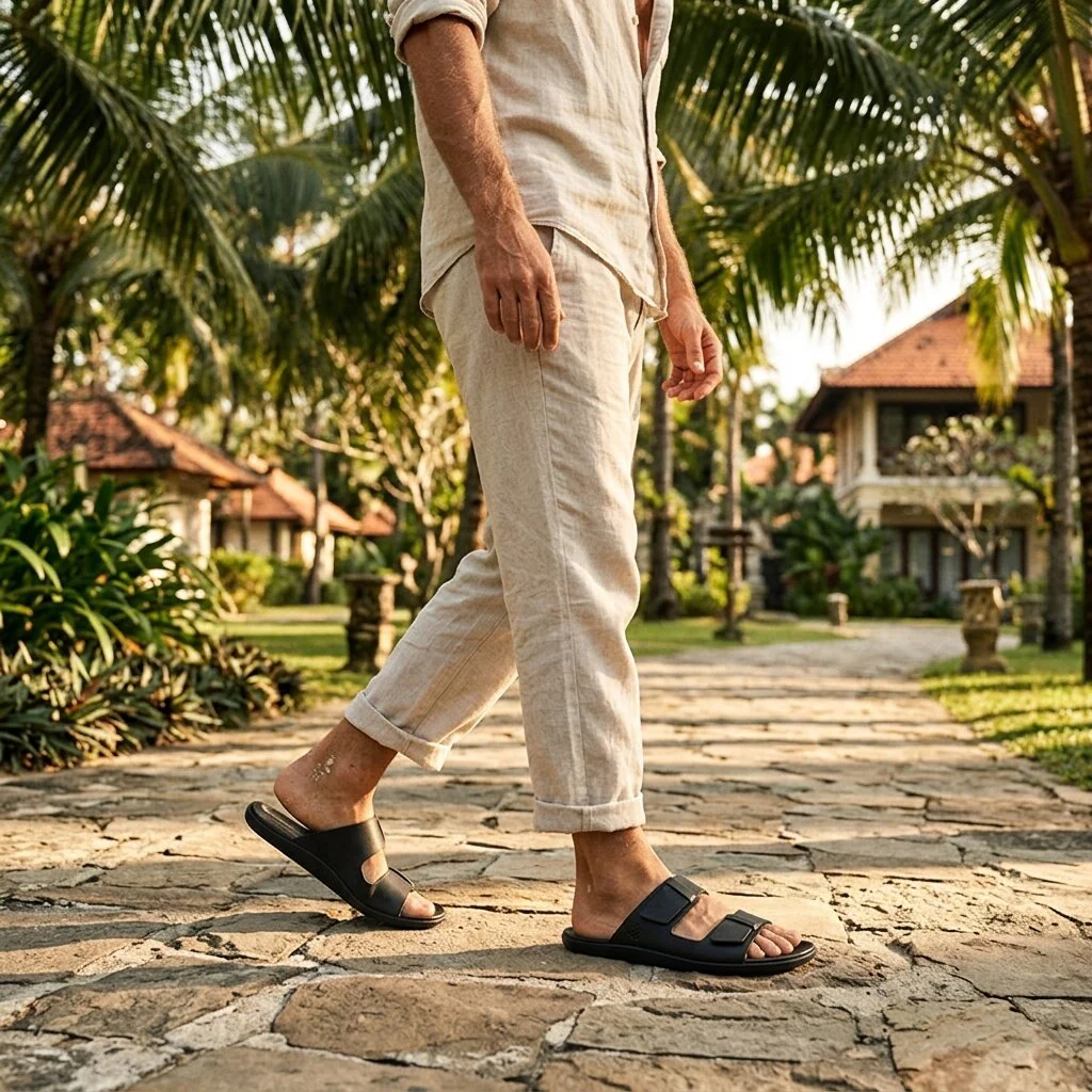 Vivobarefoot - Sensus Yin Slide (Mens) - Obsidian - Image 3