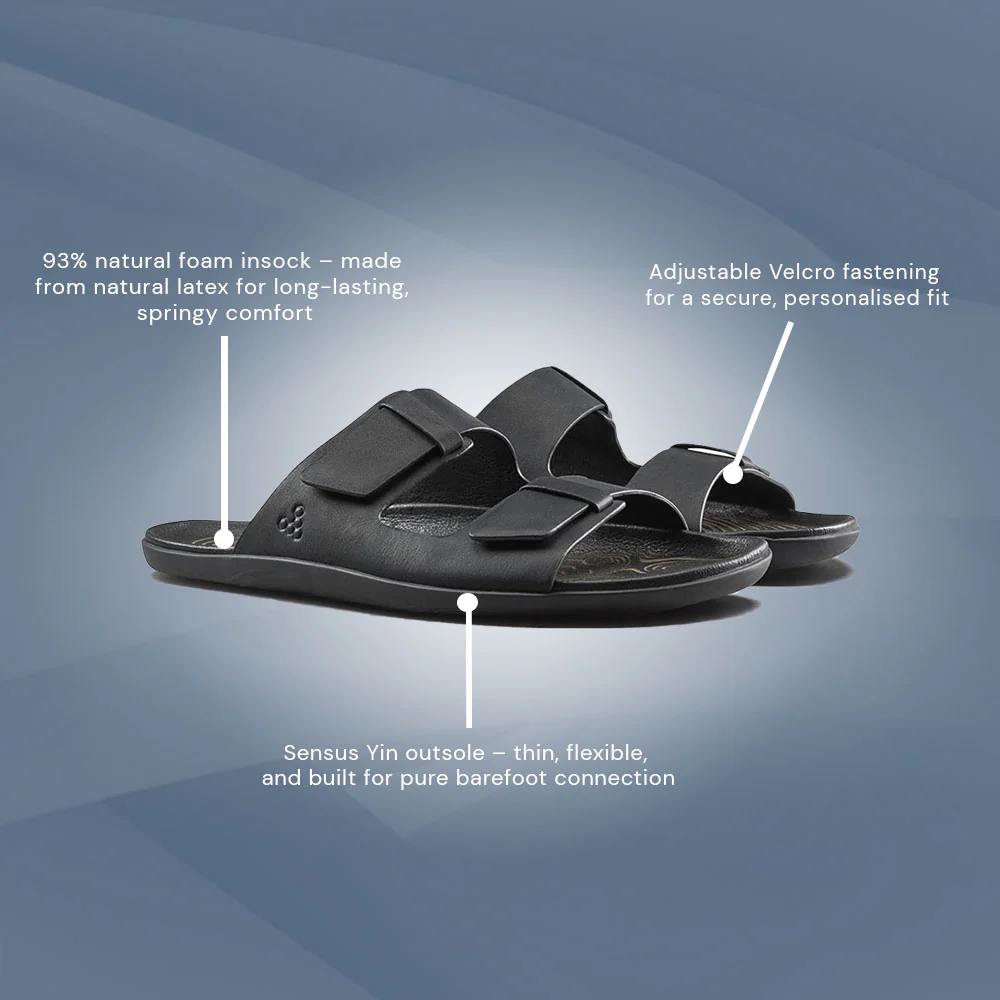 Vivobarefoot - Sensus Yin Slide (Mens) - Obsidian - Image 6