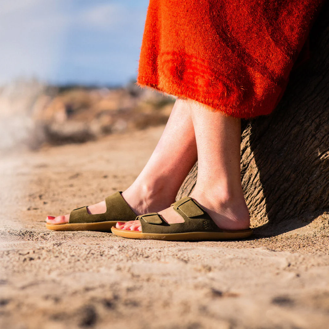 Vivobarefoot Sensus Yin Slide (Womens) - Dark Olive - Image 7