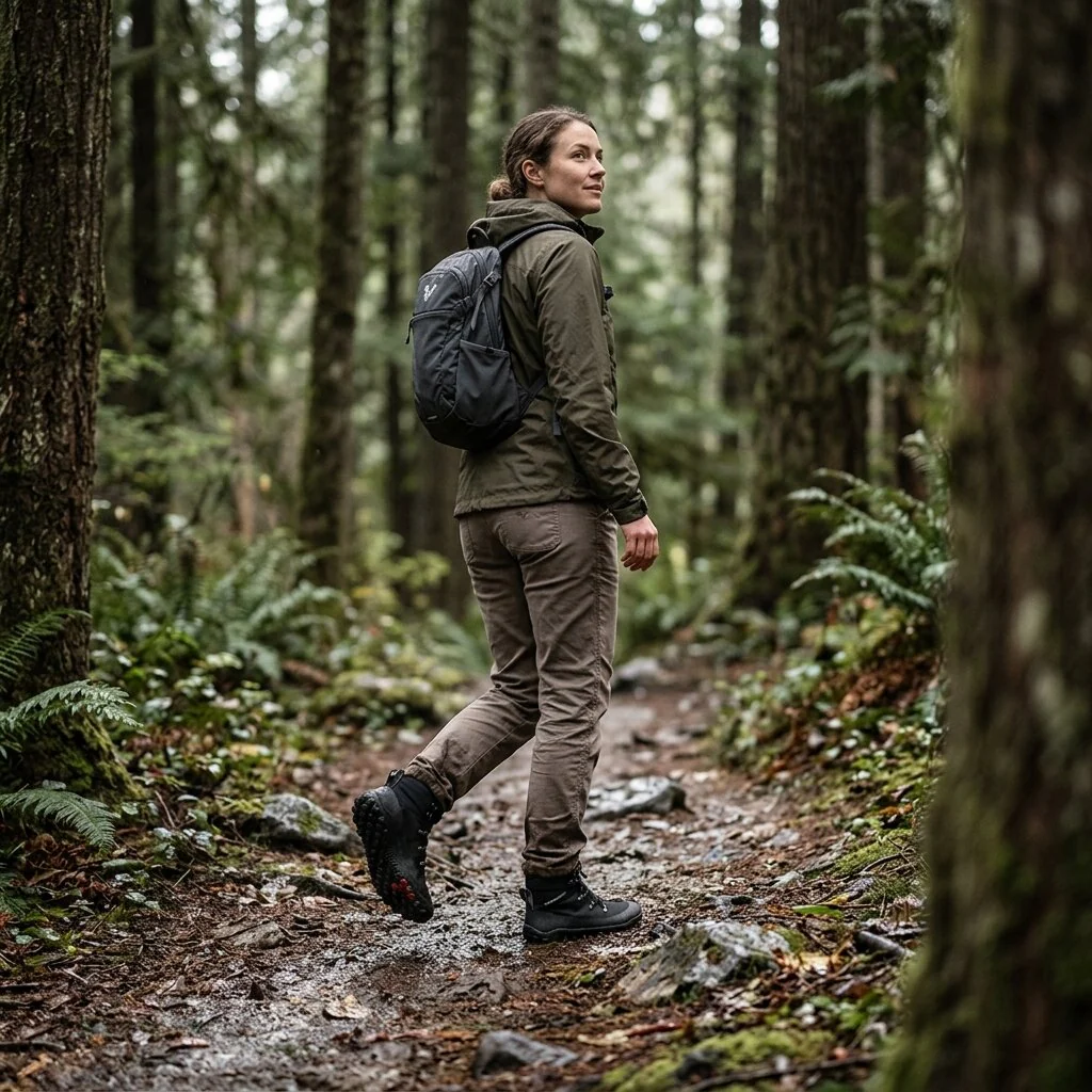 Vivobarefoot Tracker Textile AT Waterproof - Obsidian (Womens) - Image 3