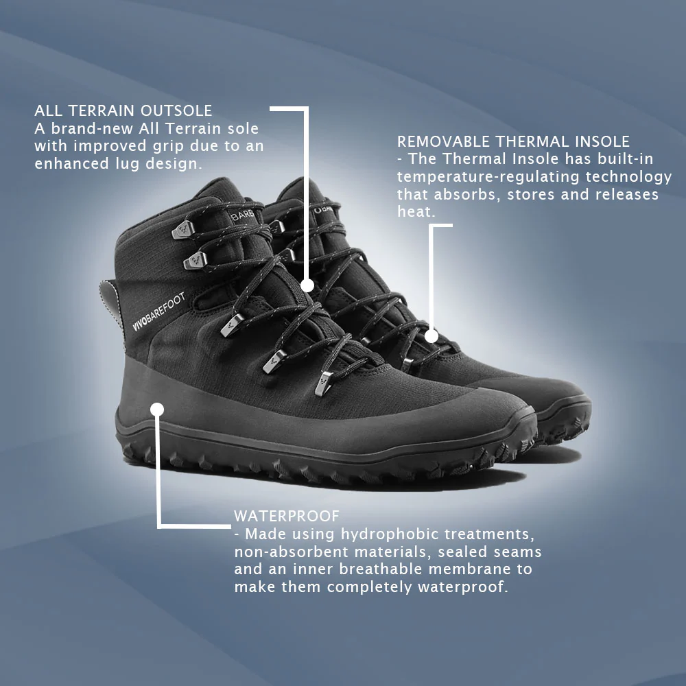 Vivobarefoot Tracker Textile AT Waterproof - Obsidian (Womens) - Image 7